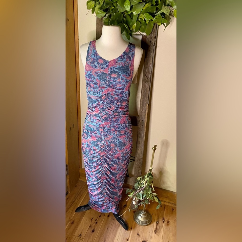 ✨HOUSE OF HARLOW 1960 Floral Ruched Cocktail Bodycon Dress✨ NWT